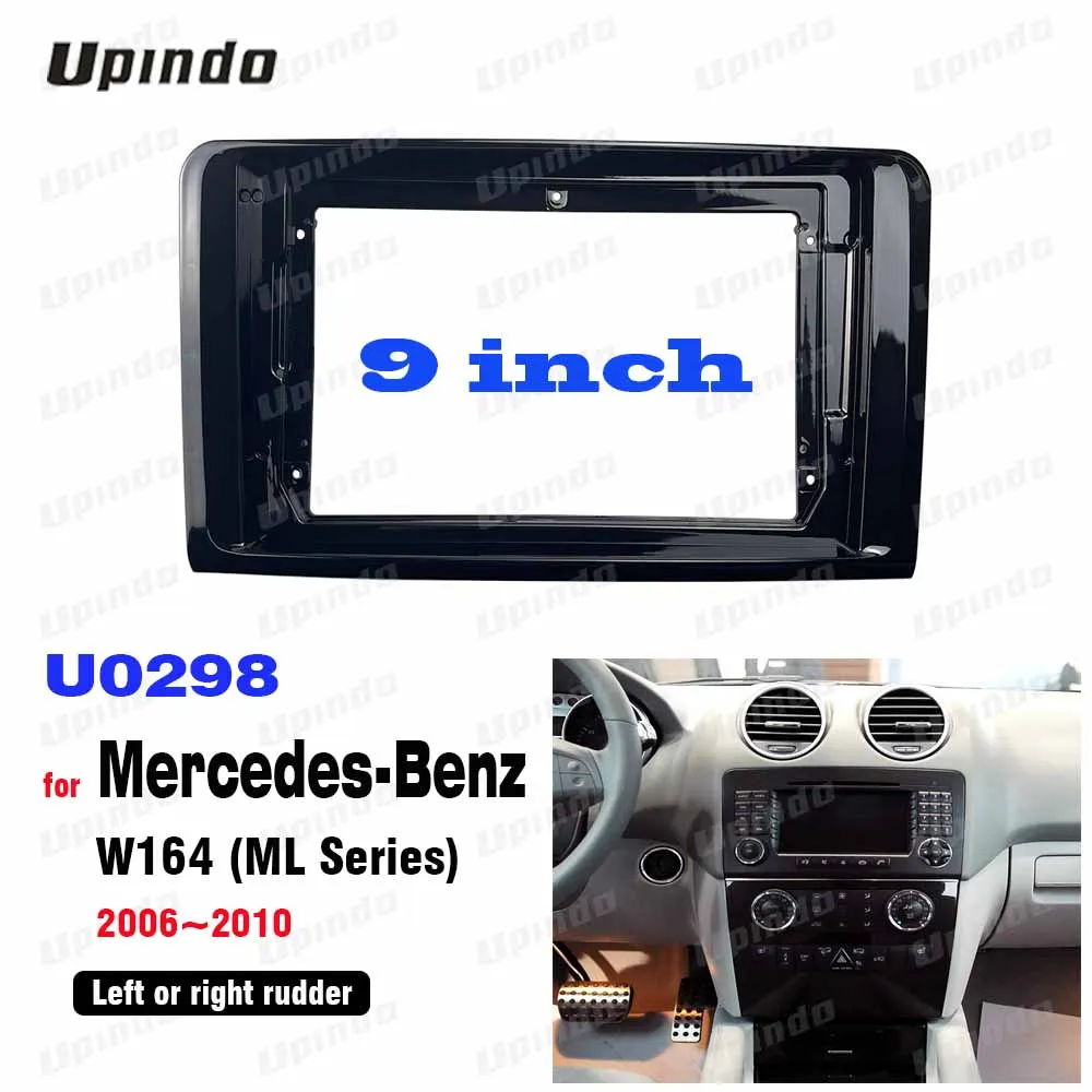For Mercedes-Benz ML W164 2006-2010 Android Stereo Fascia Panel Dash Kit, 2 Din Radio Installation Adapter Frame for 9 Inch