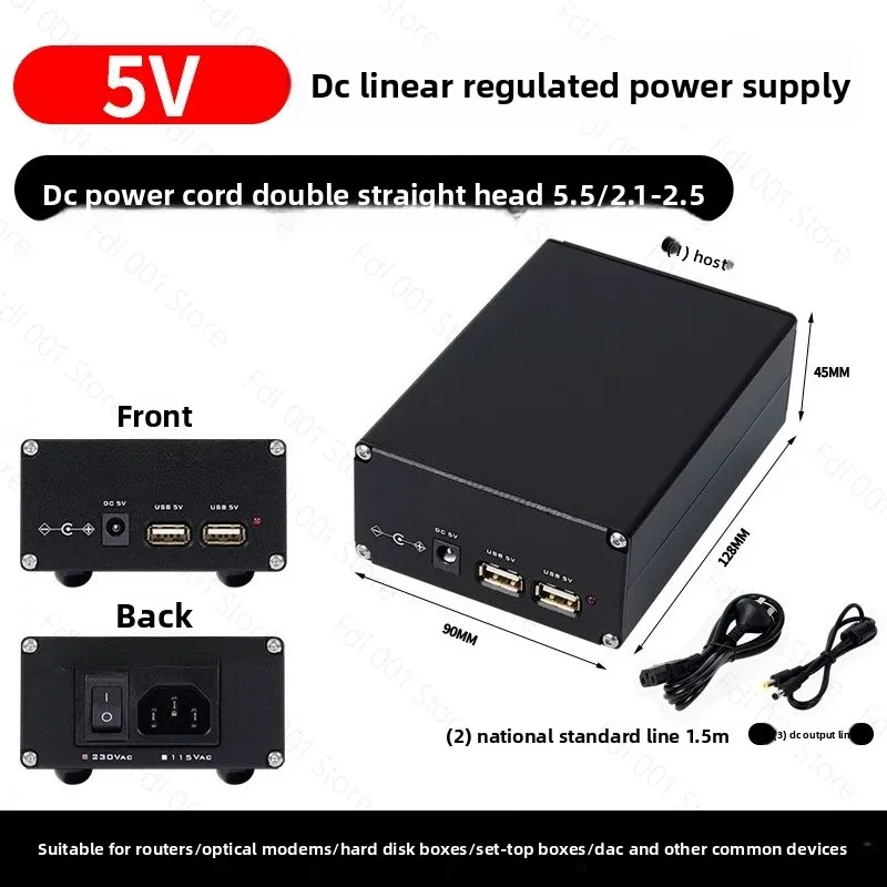 5V USB 15W DC dual output fever linear power supply DC stabilized CAS