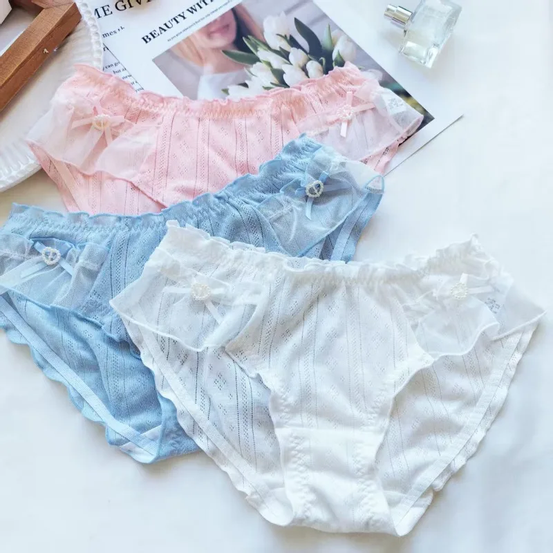 New Sexy Cotton Seamless Panties for Women Middle Waist Female Underwear Cute Lovely Sweety Princess Lingerie Breifs