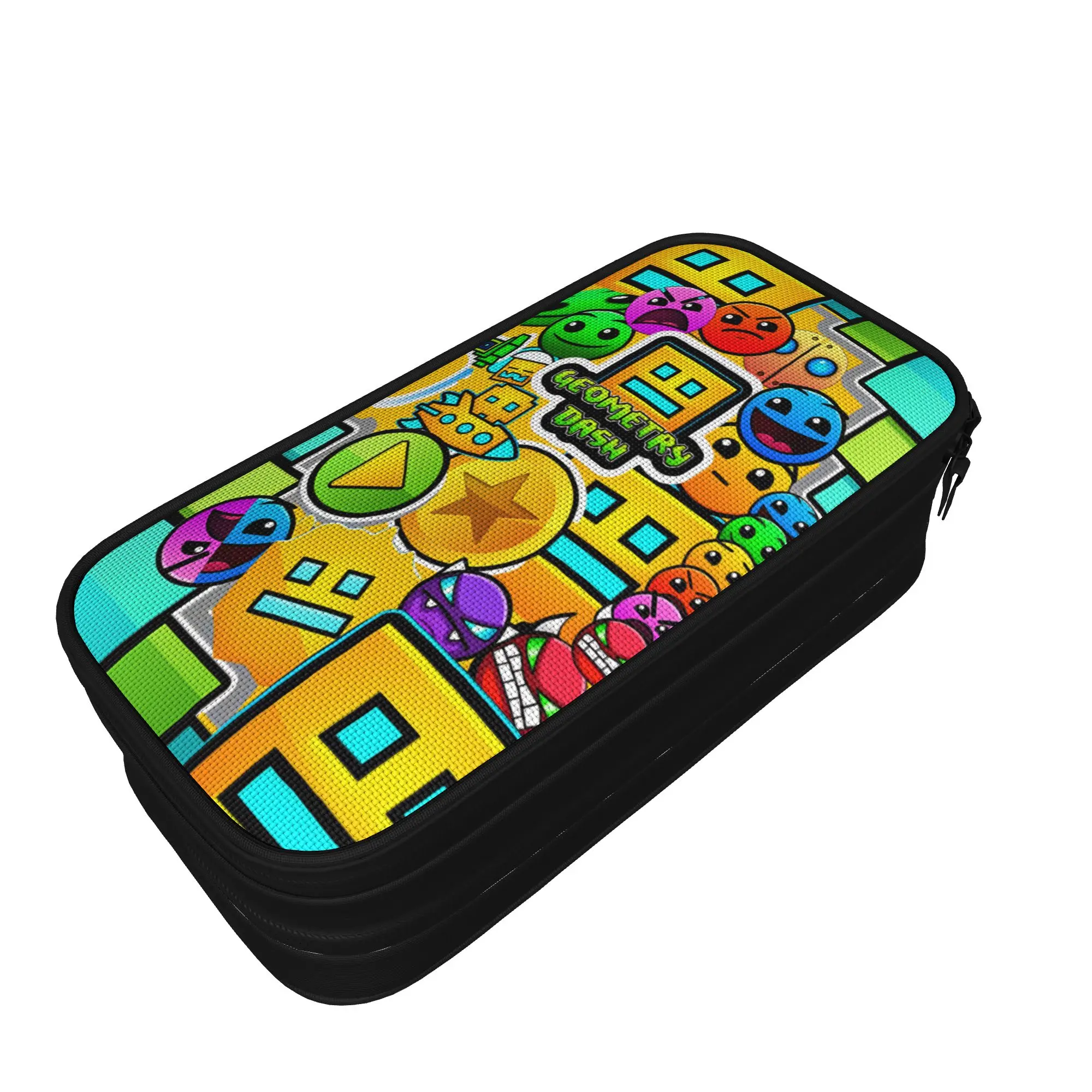 Geometry Gaming Dashed Pencil Case  Boy Girl Lovely Pencil Pouch Graphic Back To School Pencil Cases Stationery Organizer