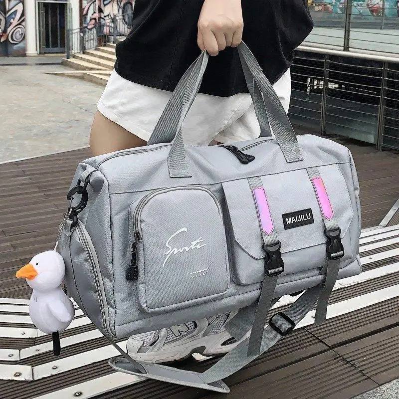 large-capacity-luggage-bag-men's-student-dormitory-clothes-shoes-storage-bag-handheld-fitness-bag-short-trip-travel-bag-women