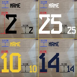 2022 Football Home Away Nameset Custom Printing DIY Yellow Black White Navy Blue Any Name Number Heat Transfer Print Patch Badge