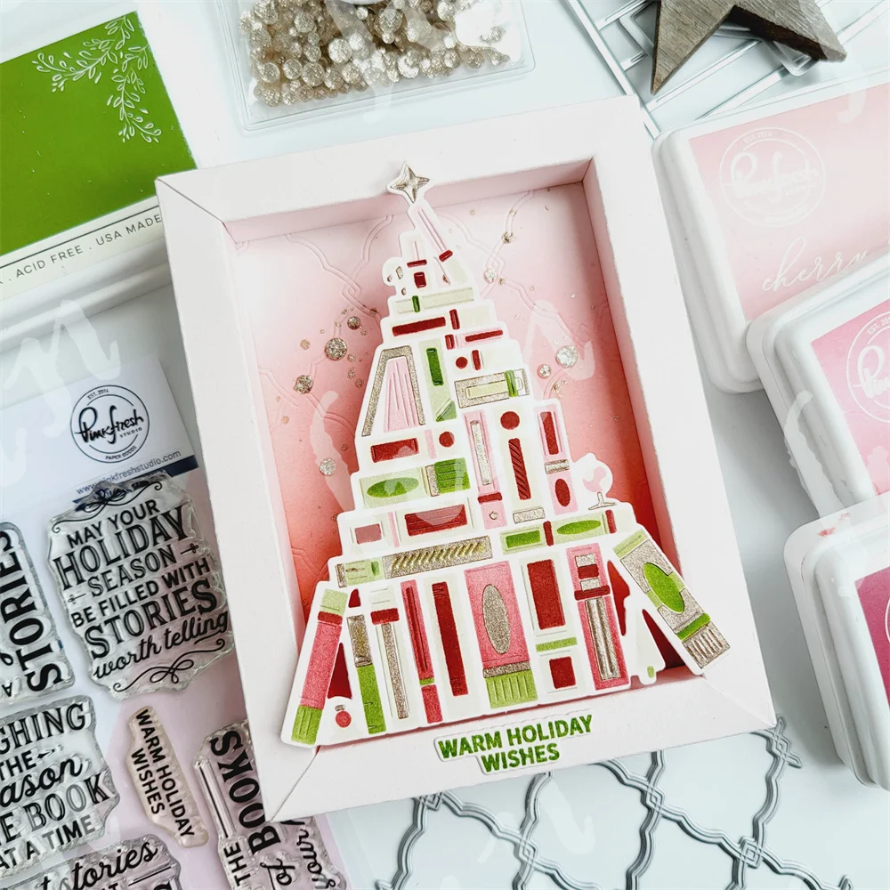 شجرة عيد الميلاد للحكايات طبقات الإستنسل الحرف قالب DIY بها بنفسك رسم سكرابوكينغ تلوين ورقة بطاقة الصحافة لوحة قوالب #3