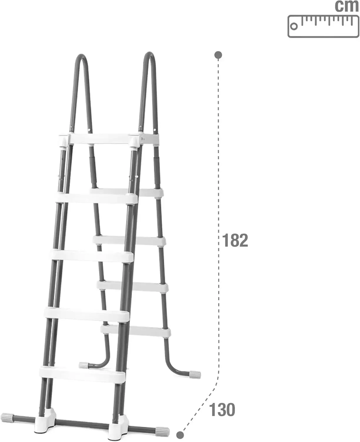 [شحن مجاني! ]Confer Plastic 7200 Roll Guard 48 "إلى 56" سلم أمان بإطار قابل للتعديل