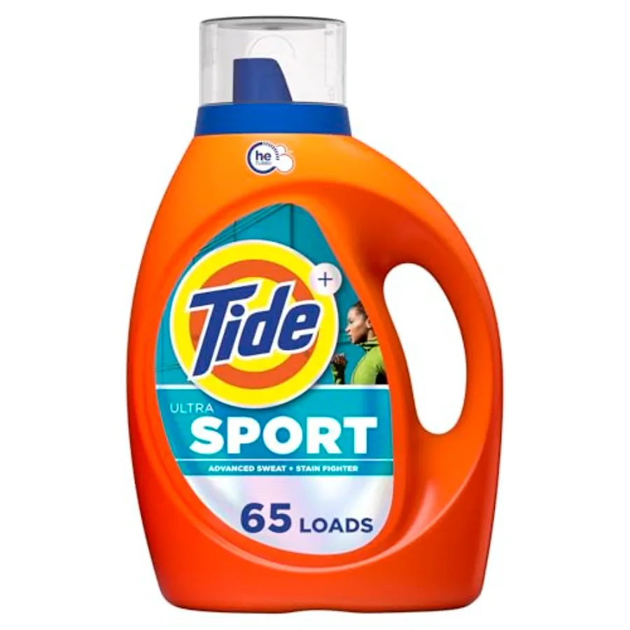 

Tide Ultra Sport Liquid Laundry Detergent, 92 fl oz, 65 Loads, Laundry Detergent Liquid with Advanced Sweat plus Stain Fighters