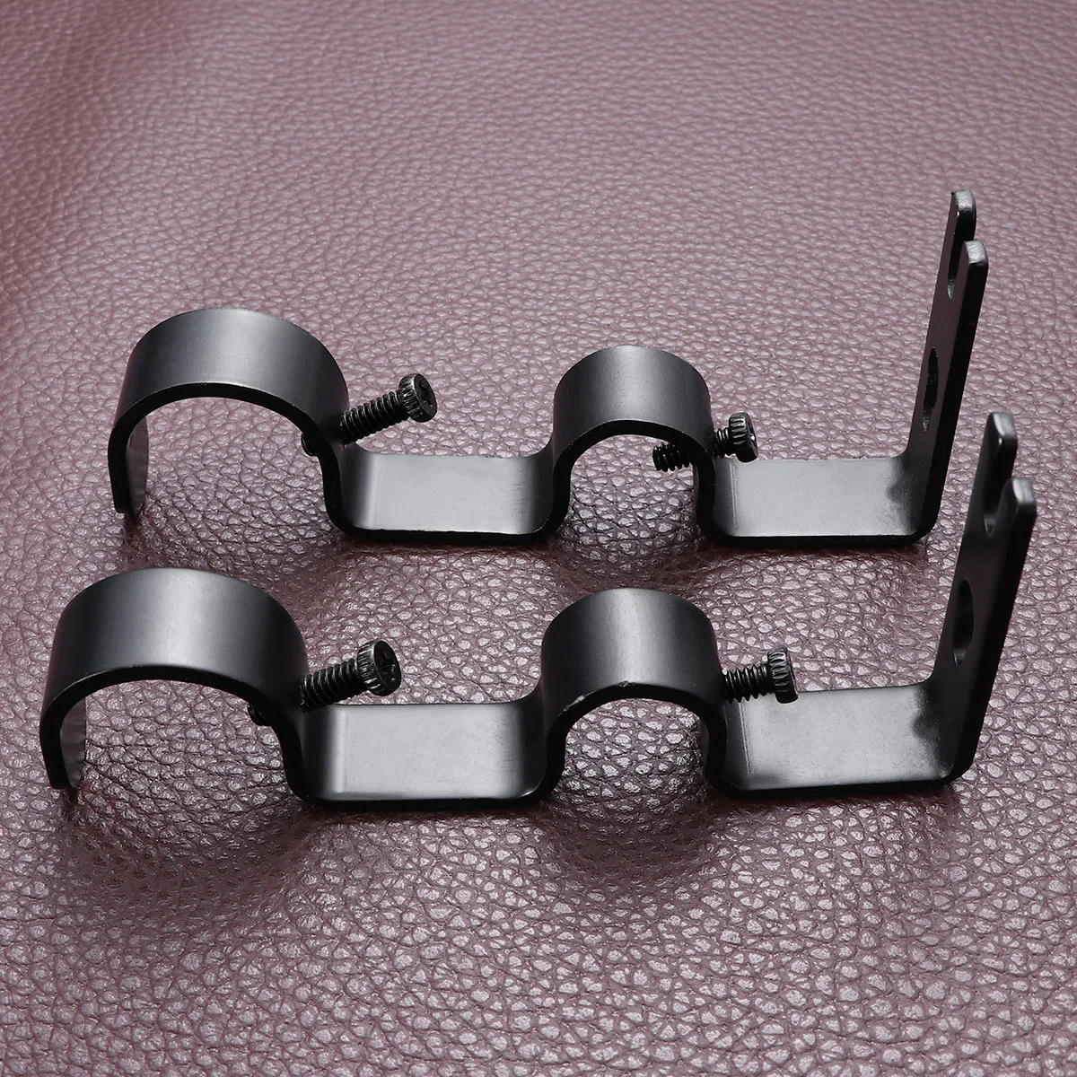 

3Pcs Iron Curtain Holder Adjustable for Rod Diameter 1588-254mm Hotel Home Drapery Rod Bracket Curtain Holder