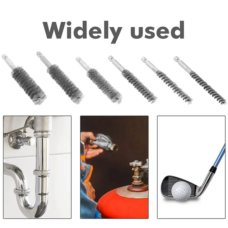 VEHO-12 Pcs Wire Brushes For Drill,Stainless Steel Small Wire Brush In Different Sizes,For Cleaning,Cleaning Wire Brush Set