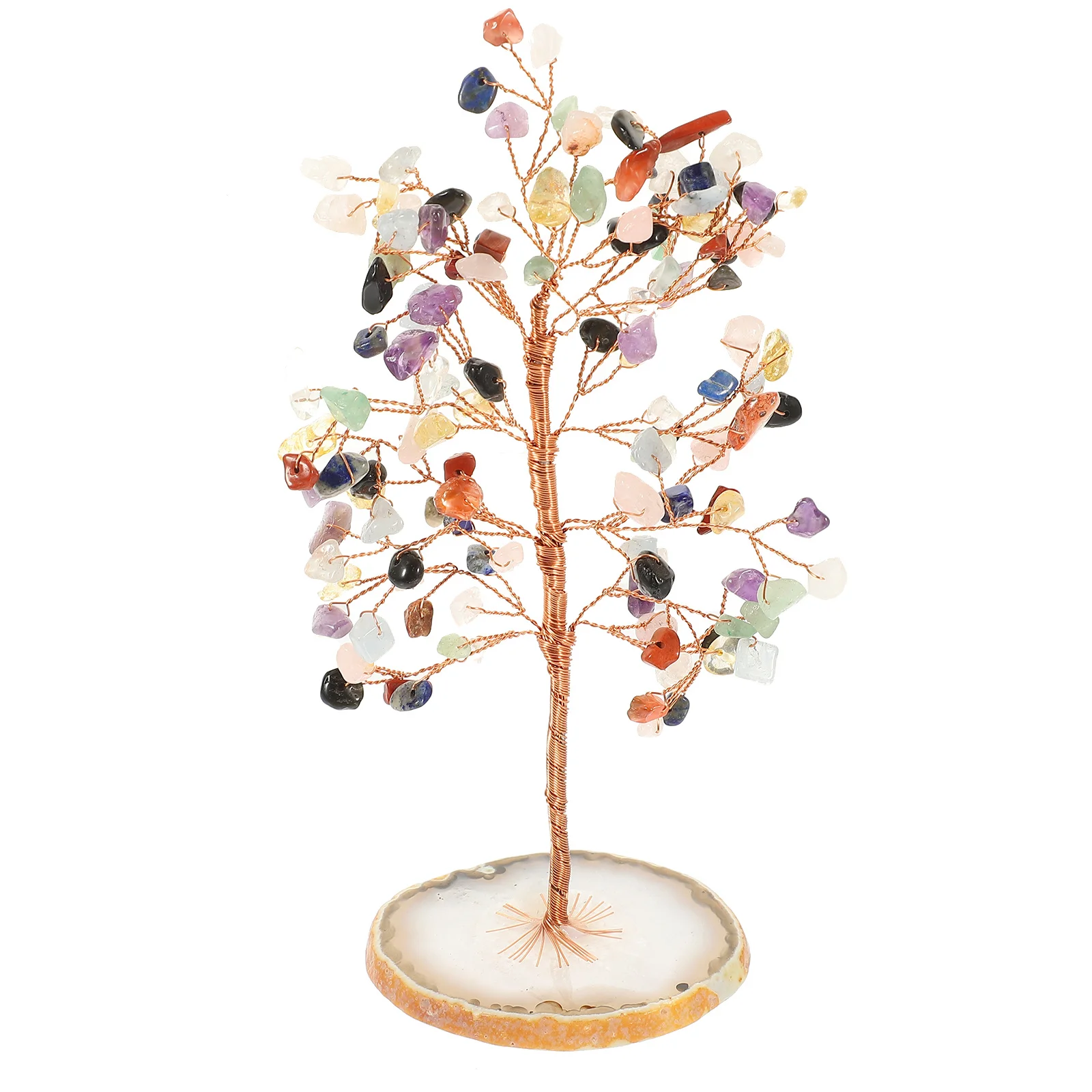 

Crystal Money Tree Decor, Premium Artificial Bonsai Tree For Home Office Desk Top Fengshui Wealth Tabletop Ornament