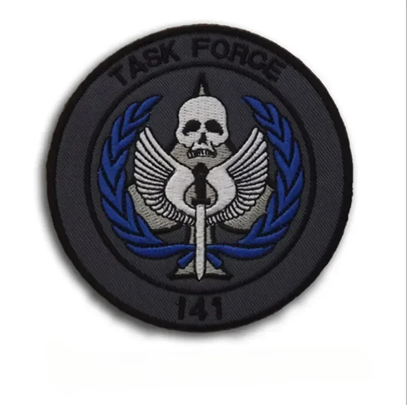 Call of Duty Hook and Loop Embroidery on clothes TASK FORCE 141 CODE Morale Badge patch military Tactical backpack Stickers