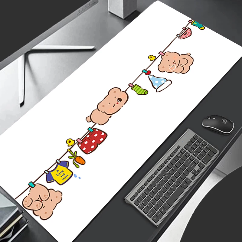 Mousepad Pattern Game Pad Rubber Mouse Pad PC Accessories Desk Mat Non Slip Cute Table Mat Gamer Cabinet Baby Bear Keyboard Pad