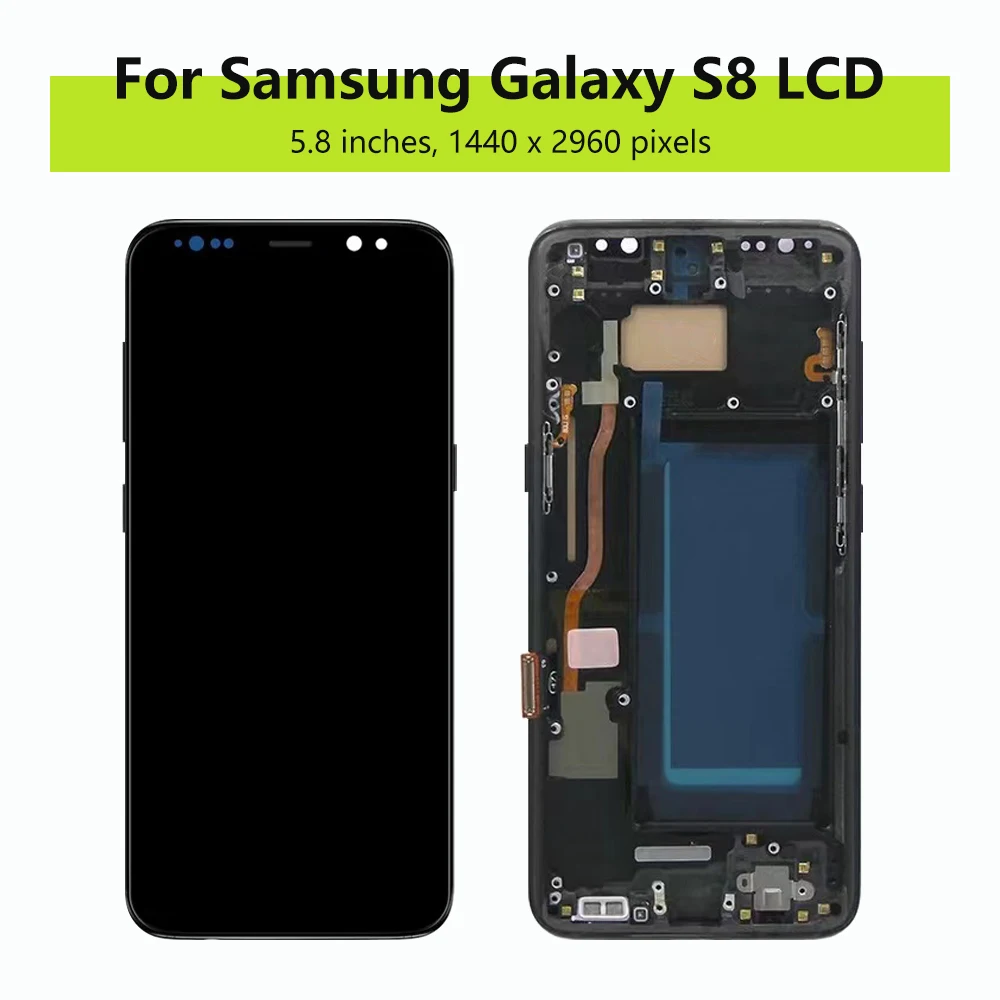 TFT S8 LCD Display Screen For Samsung Galaxy S8 G950FD LCD Display with Touch Screen Digitizer S8 G950F LCD with Frame