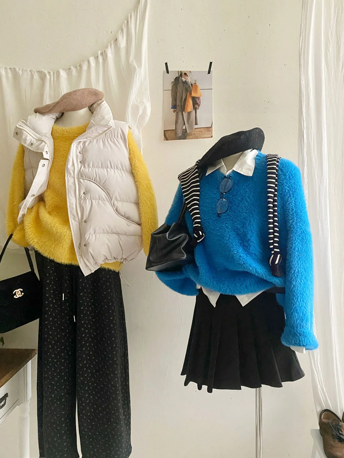 Maglione da donna Thiened Yellow Fce Inverno caldo lungo Sve rotondo Ne Pullover Morbido velluto Sensazione een ape Colore Kni...