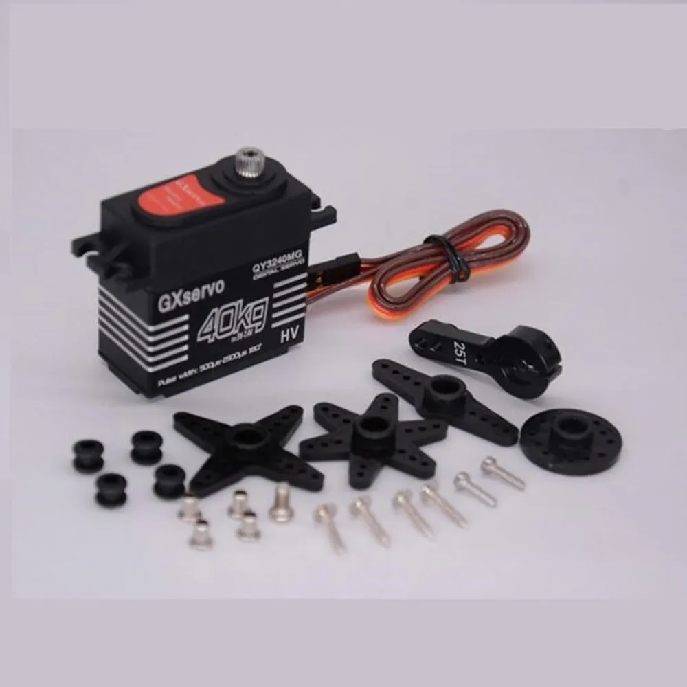 Wear-resistant 40KG Digital Servo Metal Gear High Speed Large Torque 25T Arm For 1/8 1/10 Scale RC Crawler Cars Accessories