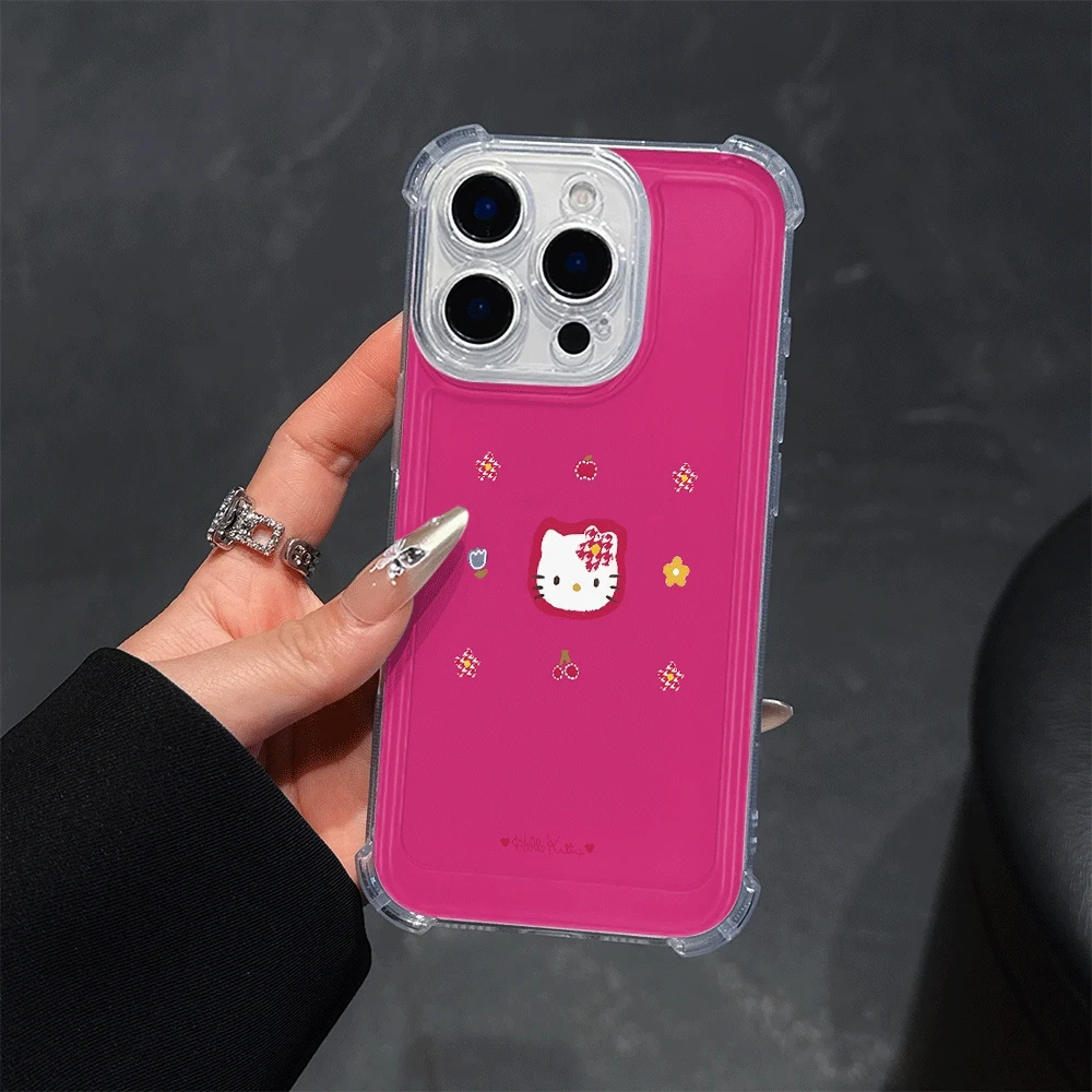 

Чехлы для мобильных телефонов Hello Kitty Cat для IPhone 15 Pro IPhone 16/15/14/13/12/11/x/xs/xs Max, прозрачный чехол для телефона Sanrio KT Toys