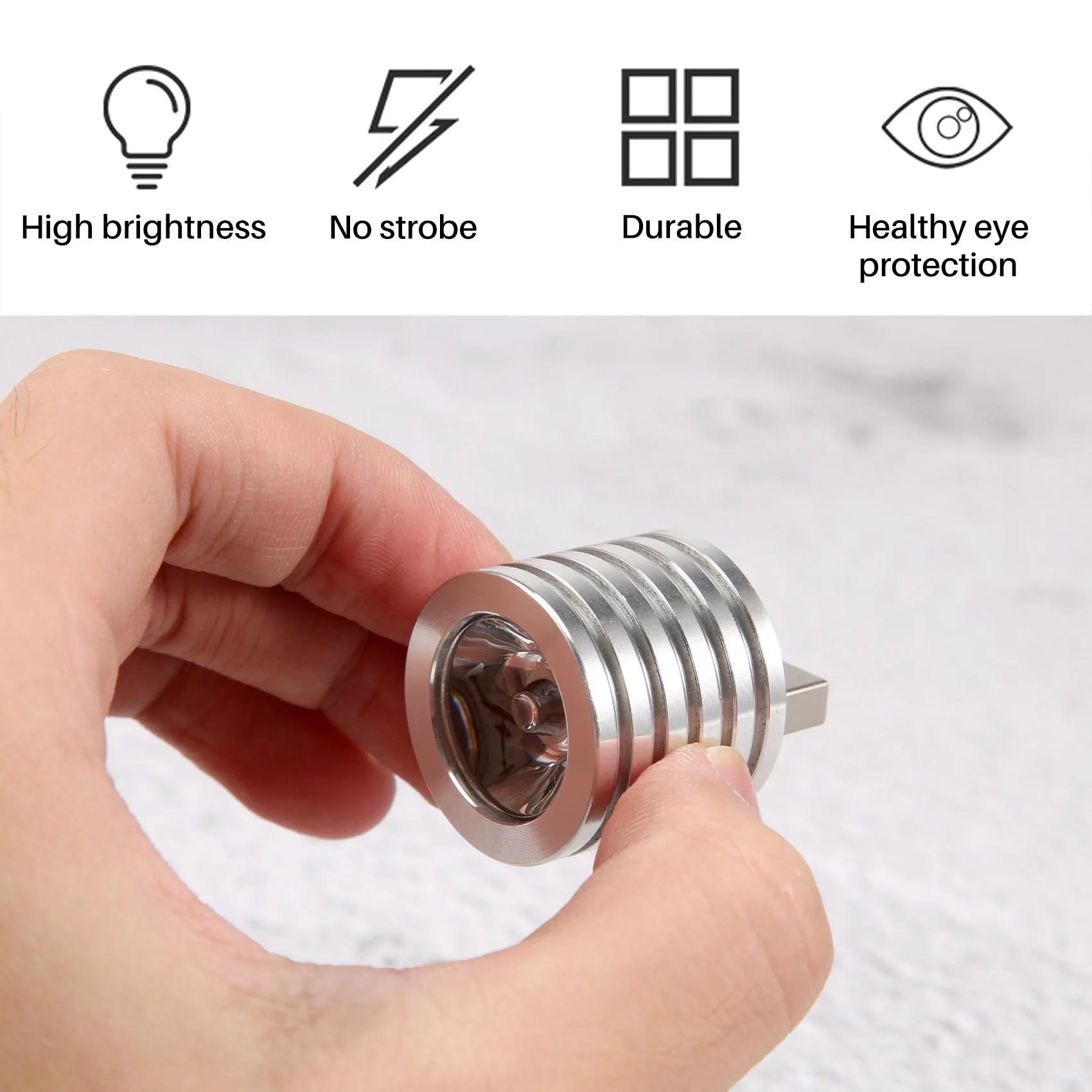 24-Hour Delivery Aluminum 3W USB LED Lamp Socket Spotlight Flashlight White Light