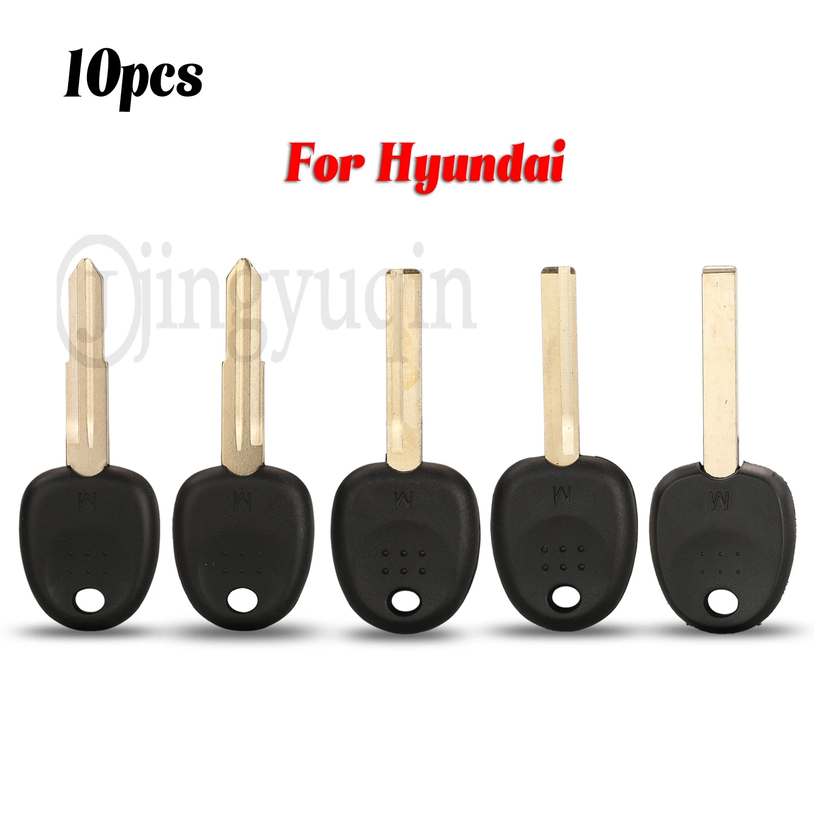 

jingyuqin 10pcs Transponder Car Key Shell For Hyundai Accent Sonata NF Elantra Accent Coupe Getz H-1 Lavita TiburonTucson Verna