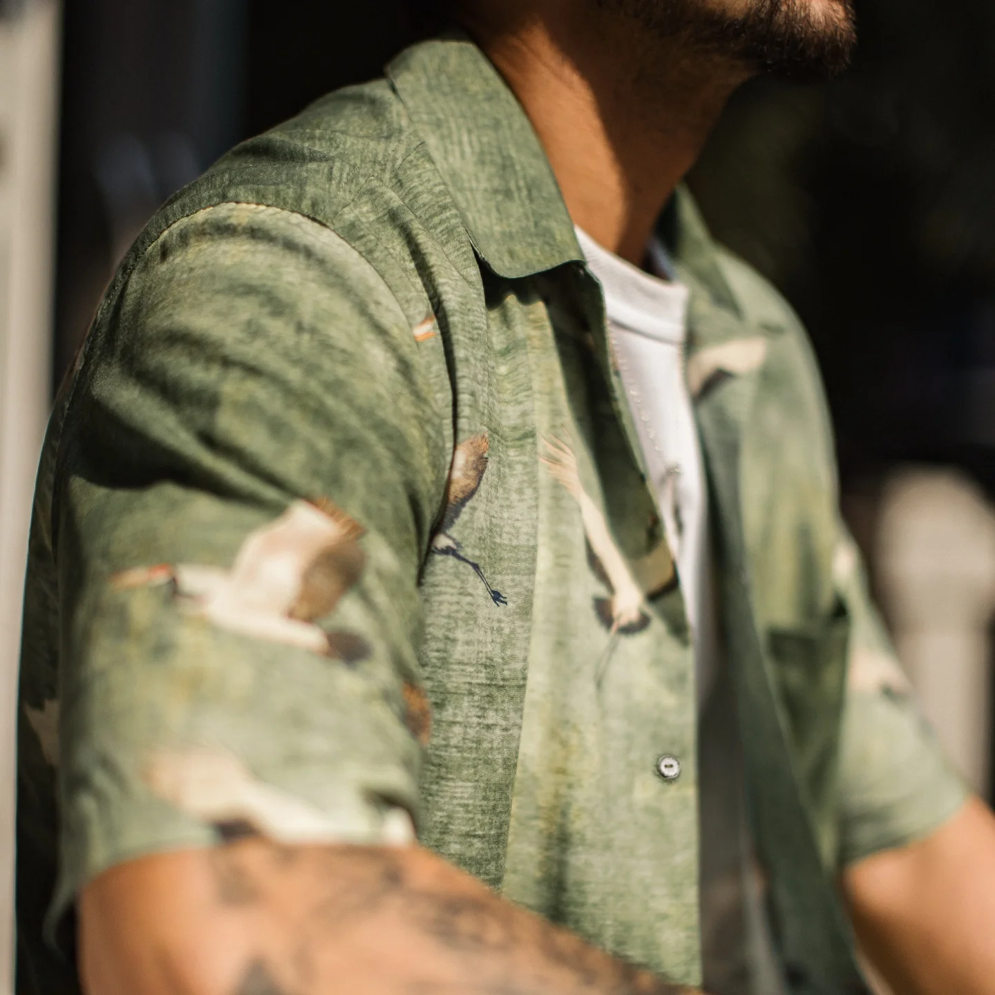 Maden Men's VintageShort Sleeve Lyocell Shirt Loose Oversized Lightweight Summer Trend Handsome Casual Male Street Fashion Tops - view 3