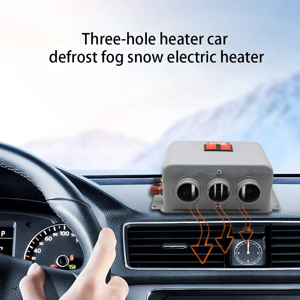 Electric Heater Fan 12V/24V Anti-Fog Car Defroster Portable Demister Defroster Windshield Defogging Accessroies