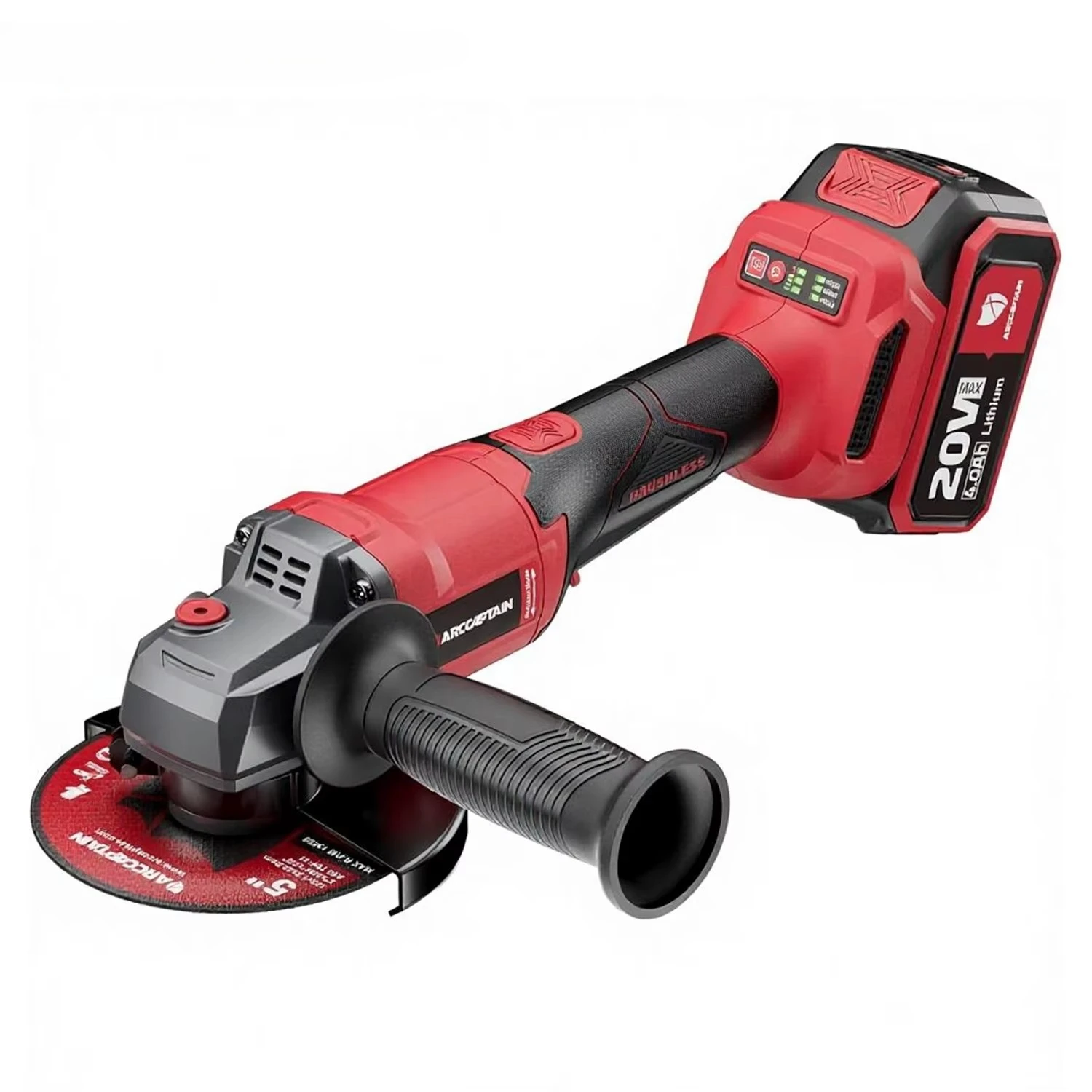 

Angle Grinder Kit 4-1/2" Paddle Switch 9500RPM 1200W Brushless Motor Cordless 2PCS 4.0Ah Batteries 180 Grinder