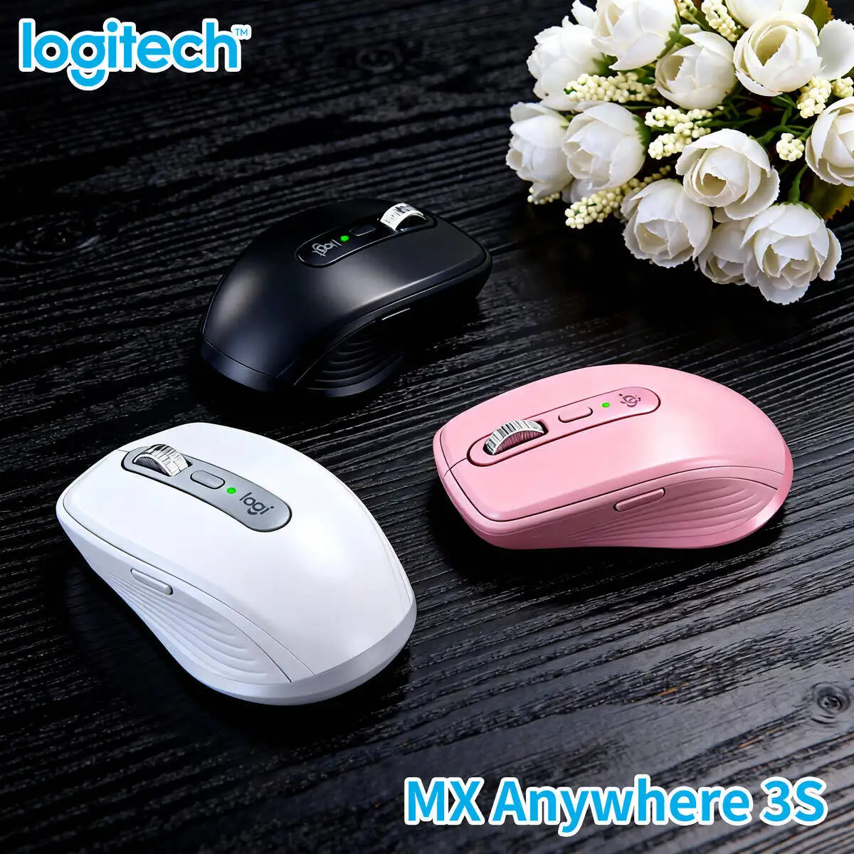 

Logitech MX Anywhere 3S Bluetooth Mouse for XPS Laptop Silent Click Home Office