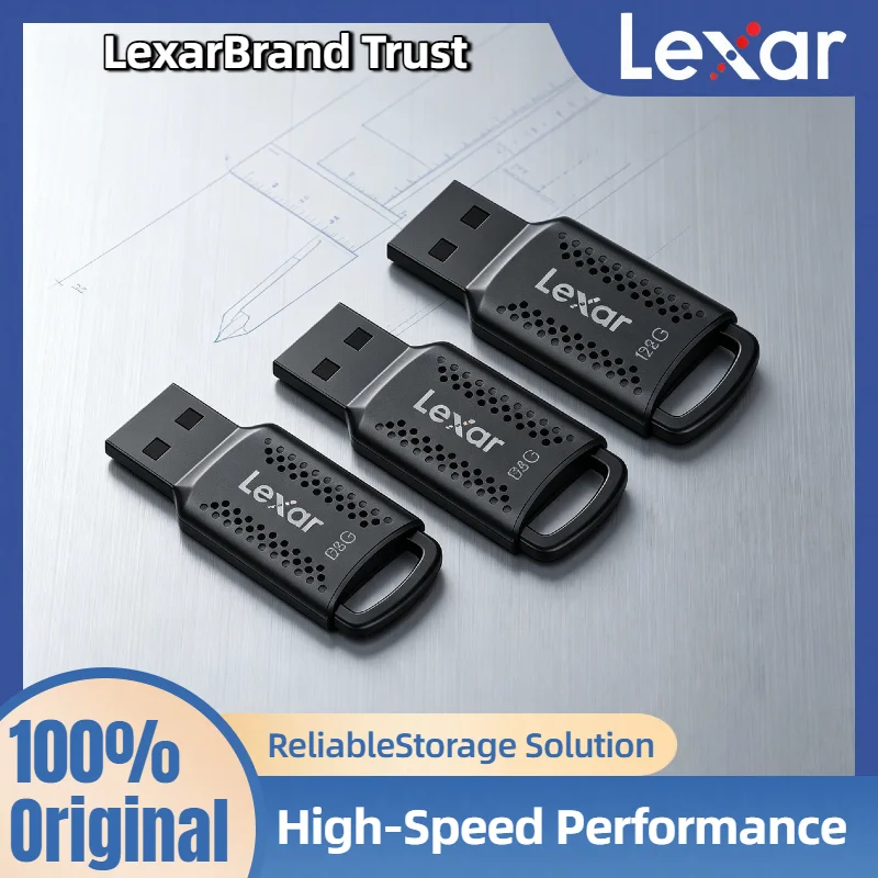 

Max Pro Lexar USB Flash Drive V400 USB 3.2 Pen Drive 32GB 64GB 128GB Black Memory Stick Original Flash U Disk for Computer