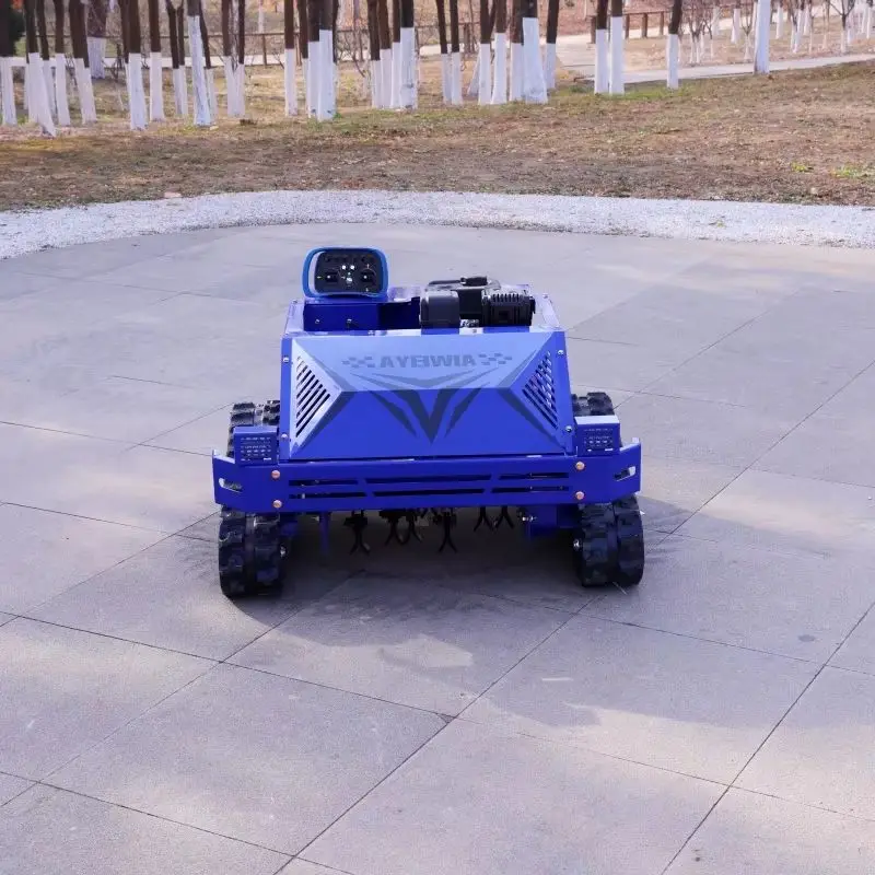 

Индивидуальная эффективная и экономичная вездеходная газонокосилка с гусеничным интеллектуальным дистанционным управлением, вращающаяся газонокосилка