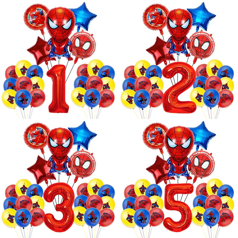 24pcs Disney Spiderman Helium Foil Balloon 32inch Baby Shower Decor Birthday Party Decoration Boys Kids Toys Gift Air Globos