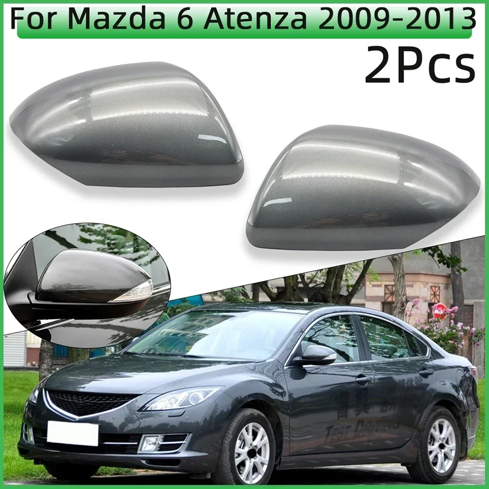 

2Pcs For Mazda 6 Atenza GH 2009 2010 2011 2012 2013 Rearview Mirror Cover Shell Lid Housing Outside Door Mirror Cap With Color