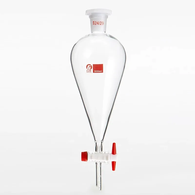 60ml-1000ml Lab Glass Pear-Shaped Separatory Funnel Separating Eurify Essential Oil Chemical Experiment Separation