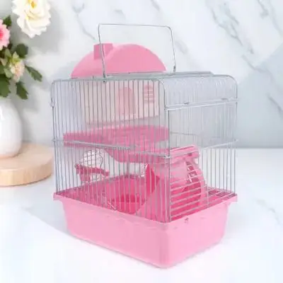

Double Pet Cage For Hamster Mouse Durable Plastic Hideout Breathable Small Animal Hut Chinchilla Hedgehog Villa