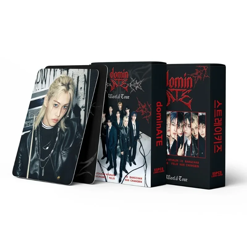 55pcs/set Kpop Boy Group Lomo Cards Idol Domin ATE New Album High Quality for Fans Gift Collection Poster Postcard Photocard