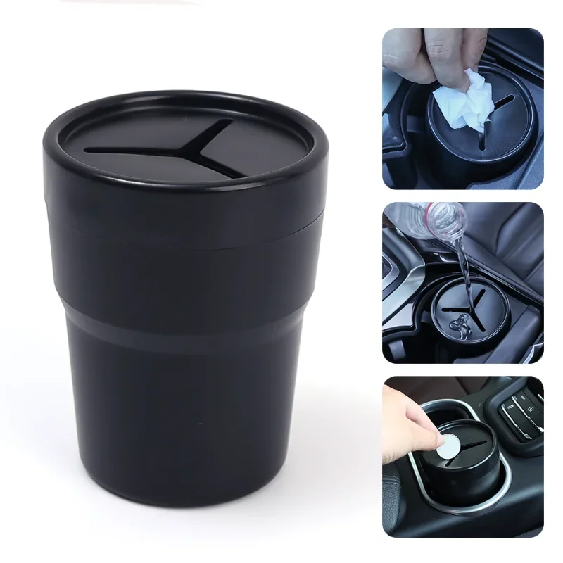 New Car Mini Pen Tissue Coin Storage Bucket Vehicle Trash Bin Container Auto  Can Autos Holder Cars Interior Accessories