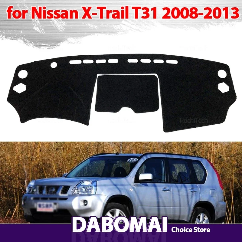 

Для Nissan X-Trail T31 2008-2013 X Trail XTrail крышка приборной панели коврик для приборной панели коврик для ковра накидка накидка одеяло аксессуары