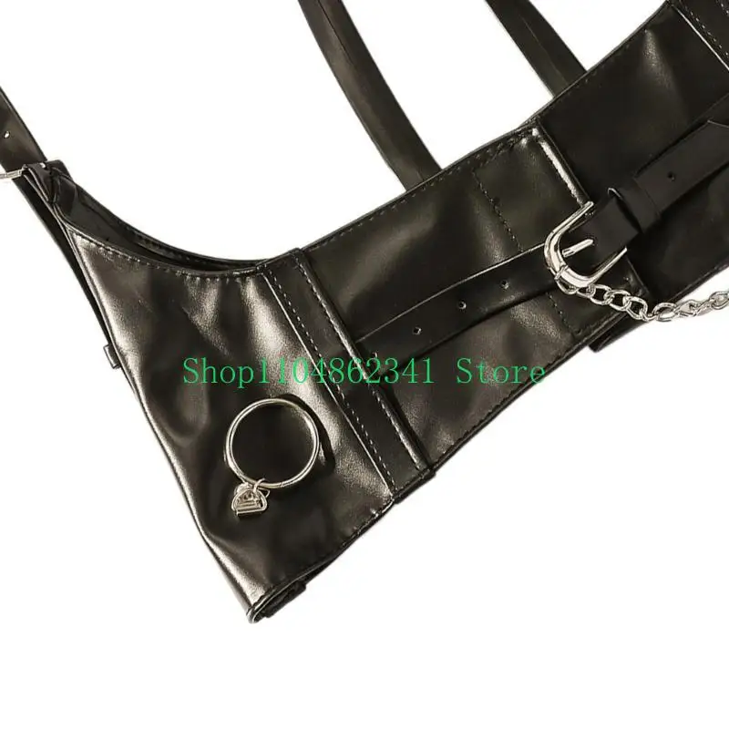 5asd Punk Dây đai cho phụ nữ lơ lửng trong bộ trang phục dây thừng với dây đeo trang phục câu lạc bộ đêm