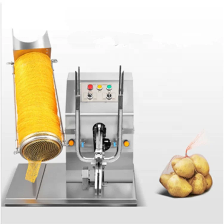 Semi automatic Fruits and vegetables net bag packing machine