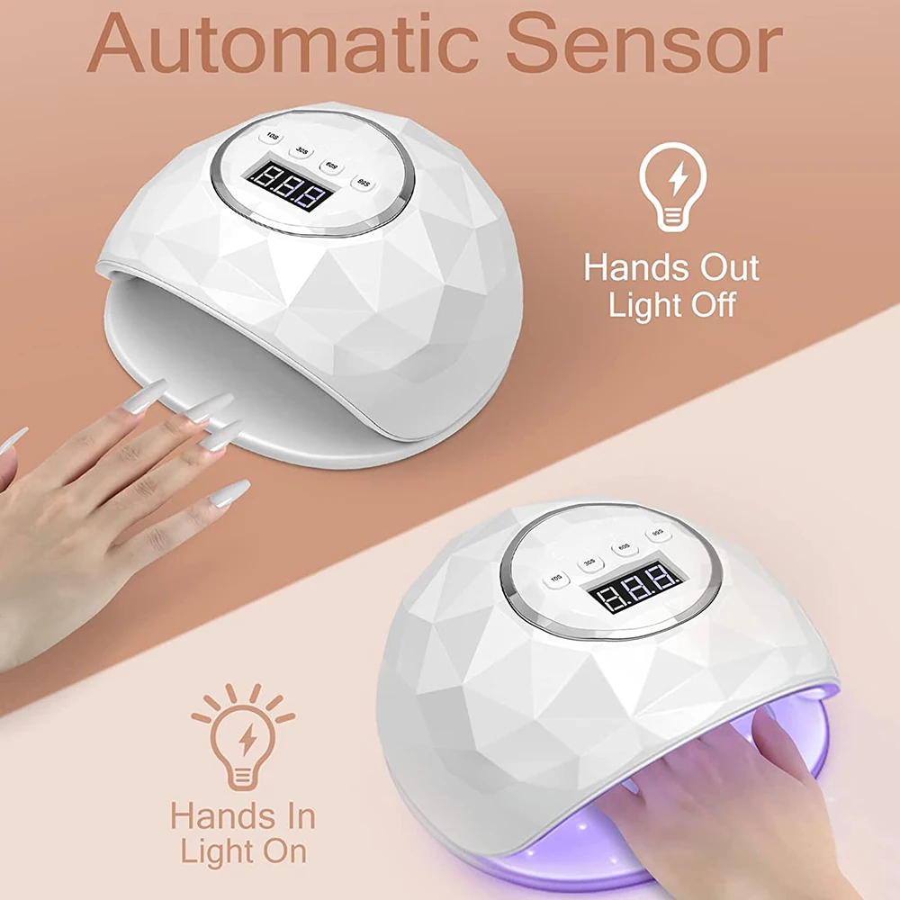 UV LED Lampe Für Nägel Trocknen Maniküre Lampe Mit Speicher Funktion LCD Display Professionelle LED Nagel Lampe Für Nail art Salon Werkzeuge