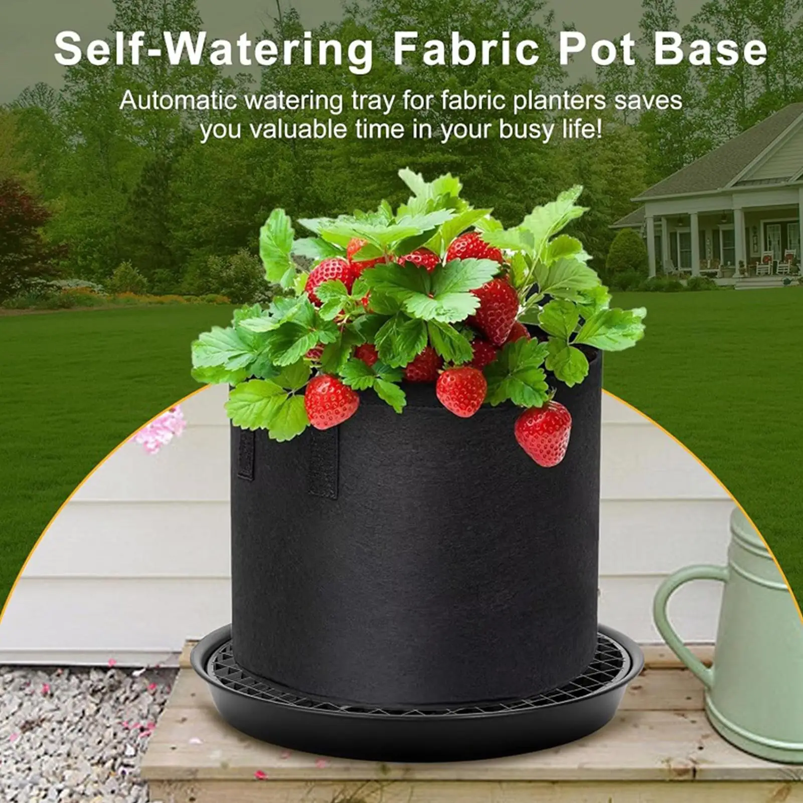 

Planter Water Tray Fabric Pot Irrigation Saucers Spillproof Fabric Planter Watering Saucers For Indoors Outdoors Balcony Raised