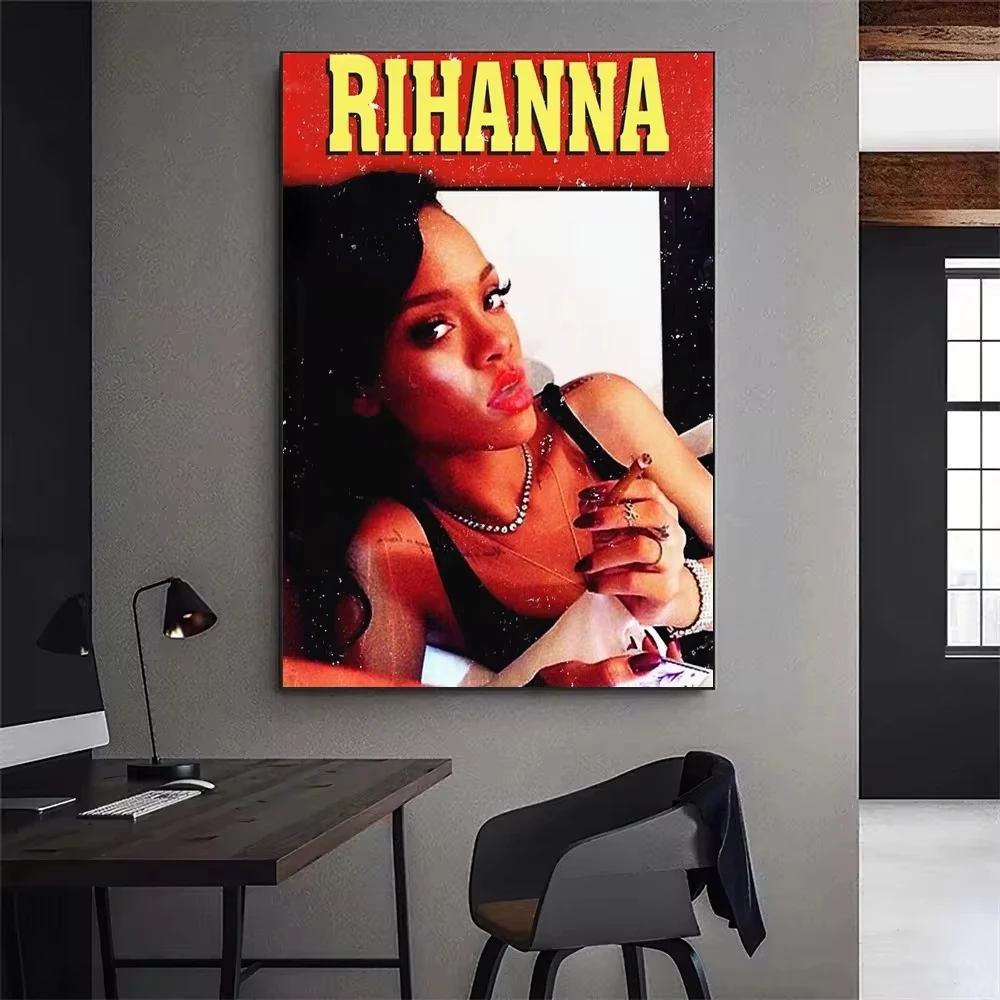 Sexy-R-Rihanna Poster Gallery Printing Self-adhesive Home Decoration Decoration Wall Stickers Living Room Decoration Painting