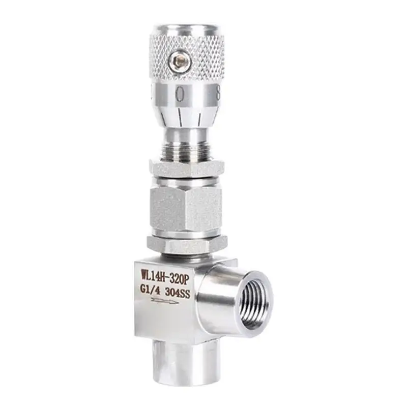 

316L Stainless Steel Micro Adjustment Valve Internal Thread Scale Needle Valve Angle Type Flow Micro Adjustment Valve