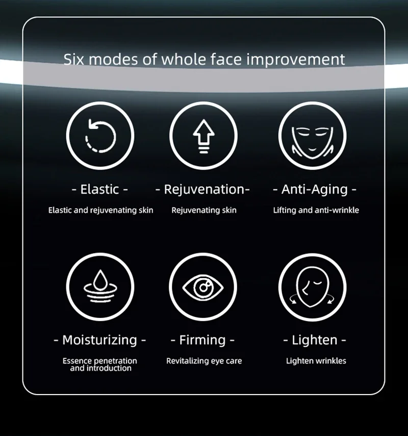 جهاز استيراد مكركرنت 5 في 1 جهاز تجميل احترافي لشد البشرة بالضوء الأحمر والعناية بالبشرة المضادة للشيخوخة لصالونات التجميل #5
