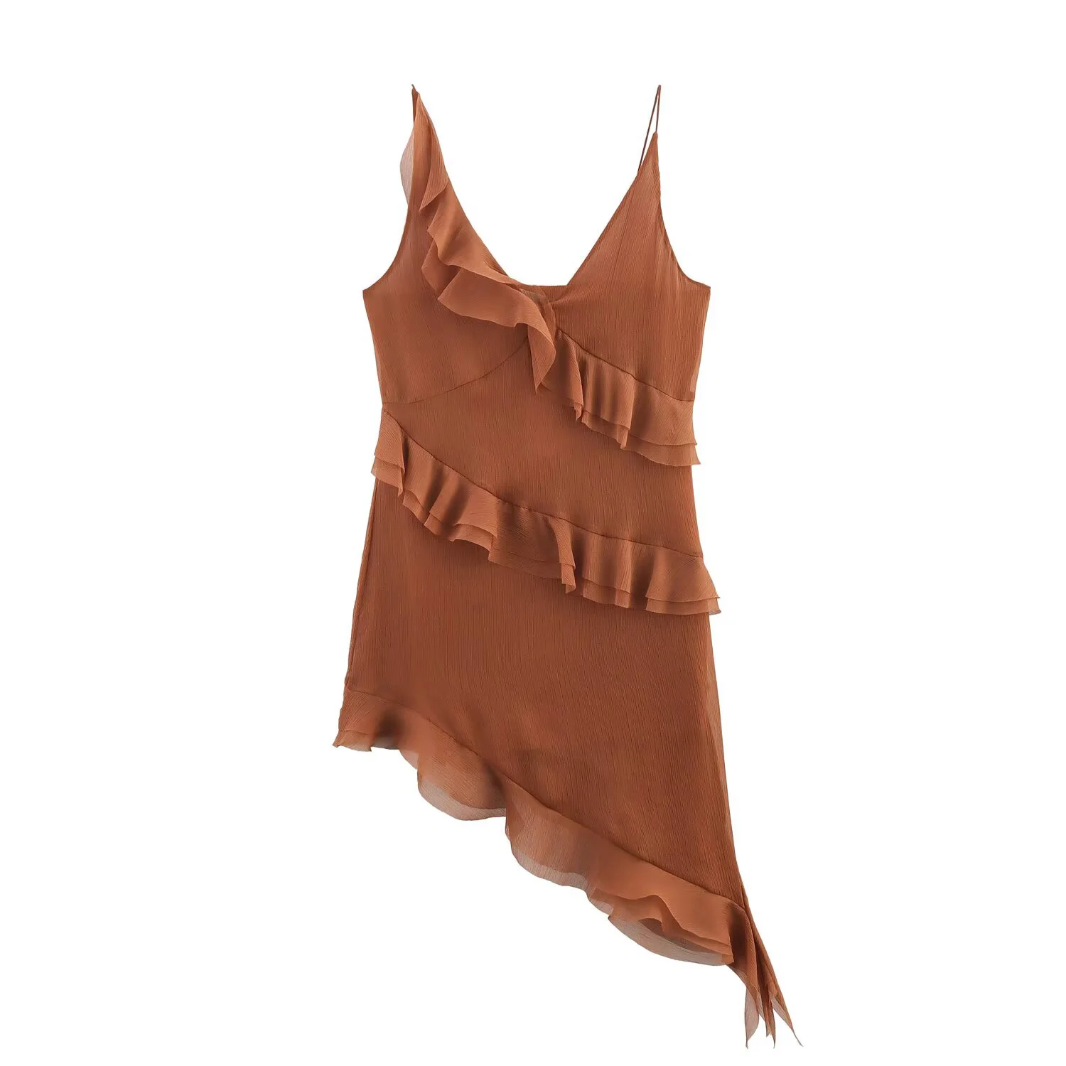Koreanische frauen Sommer Neue Mode Stil Asymmetrische Layered Dekoration Backless Leibchen Kleid