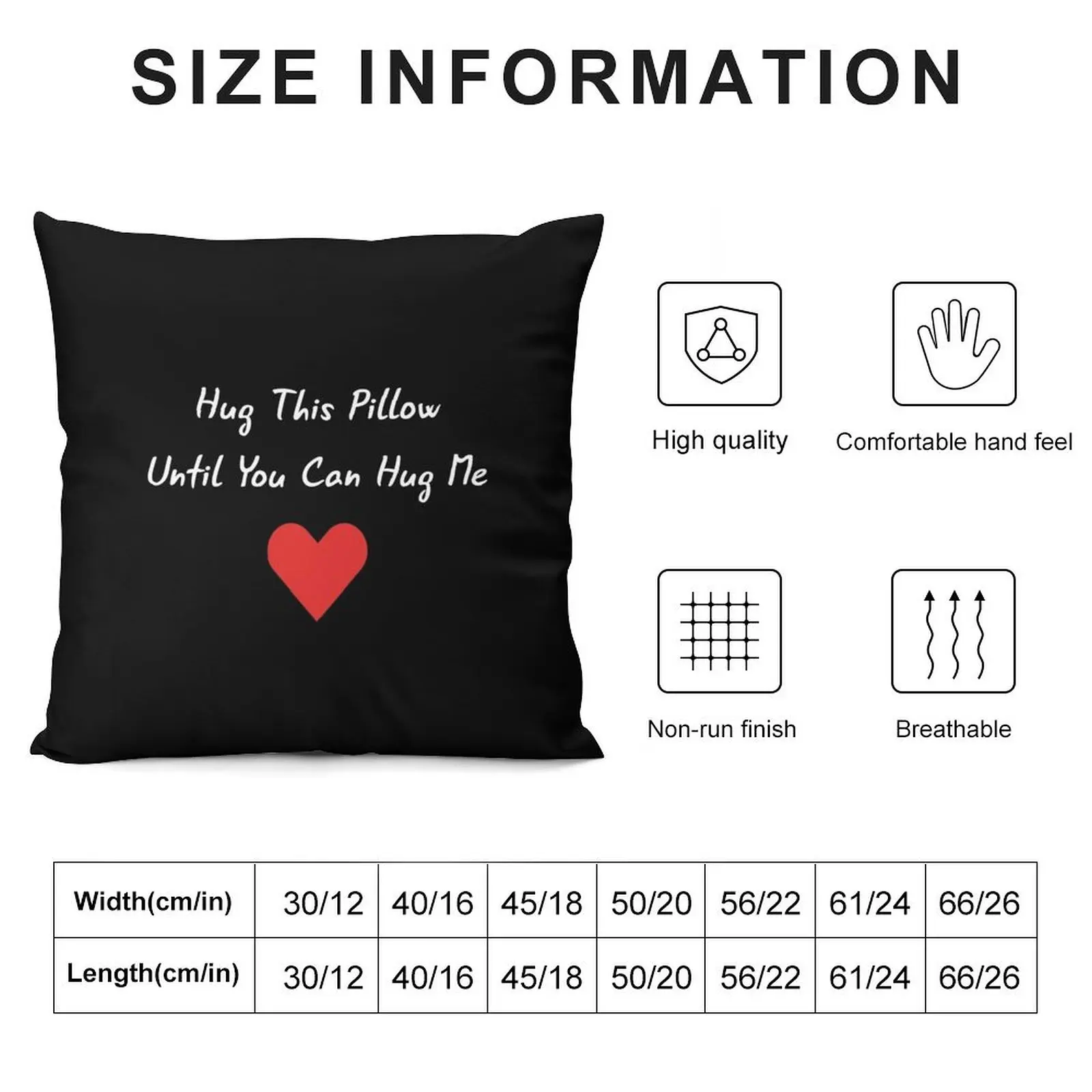 Long Distance Relationship: Hug This Pillow Until You Can Hug Me Throw Pillow Christmas Pillow Sofa Cushion