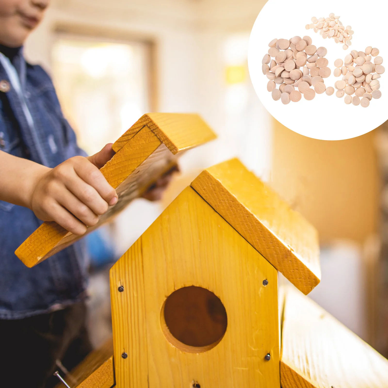 

150pcs Half Round Wooden Balls Unfinished Diy Hemisphere Craft Supplies For Kids Painting Carving Projects Decor Split Wood