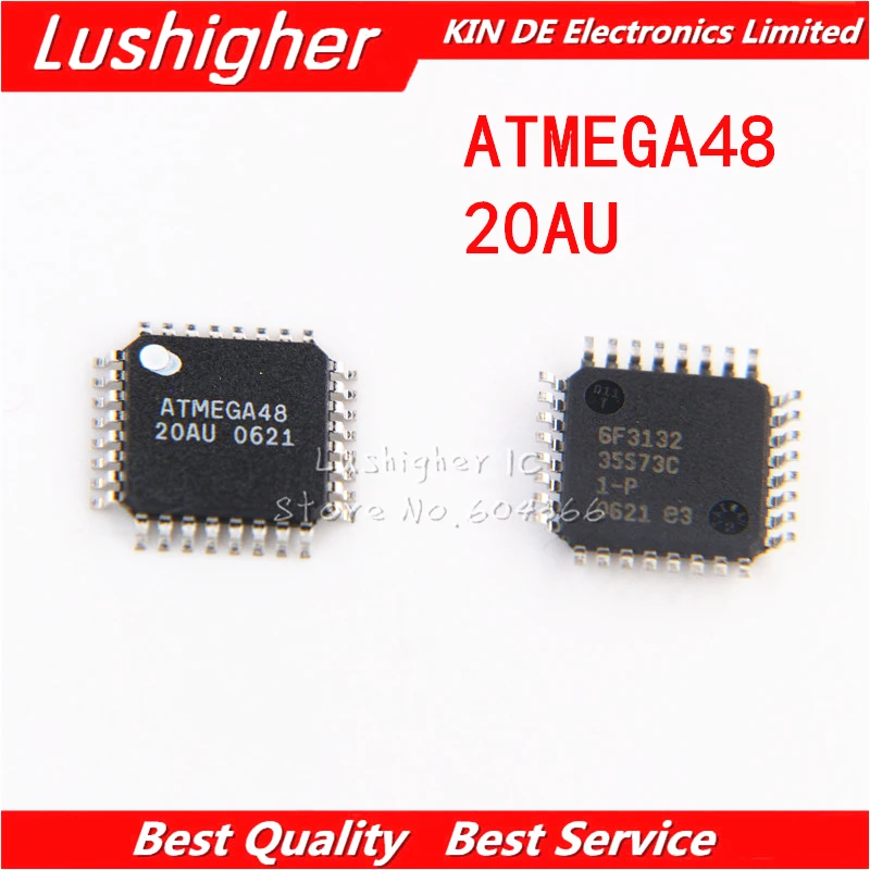 5PCS ATMEGA48-20AU QFP48 ATMEGA48-20 QFP ATMEGA48 SMD