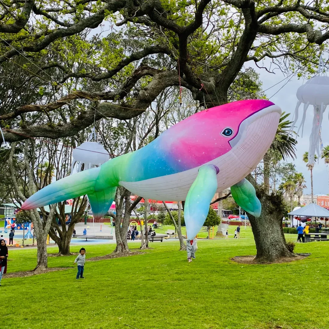 

Giant Inflatable Whale/Fish/Dolphin/Shark with White LED Light Nightclub Parade Decoration Props for Advertising