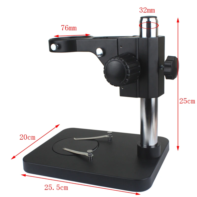 Large Size Universal Stereo Microscope Table Stand Focusing Rack 76mm Diameter Holder For Binocular Trinocular Microscopio arm