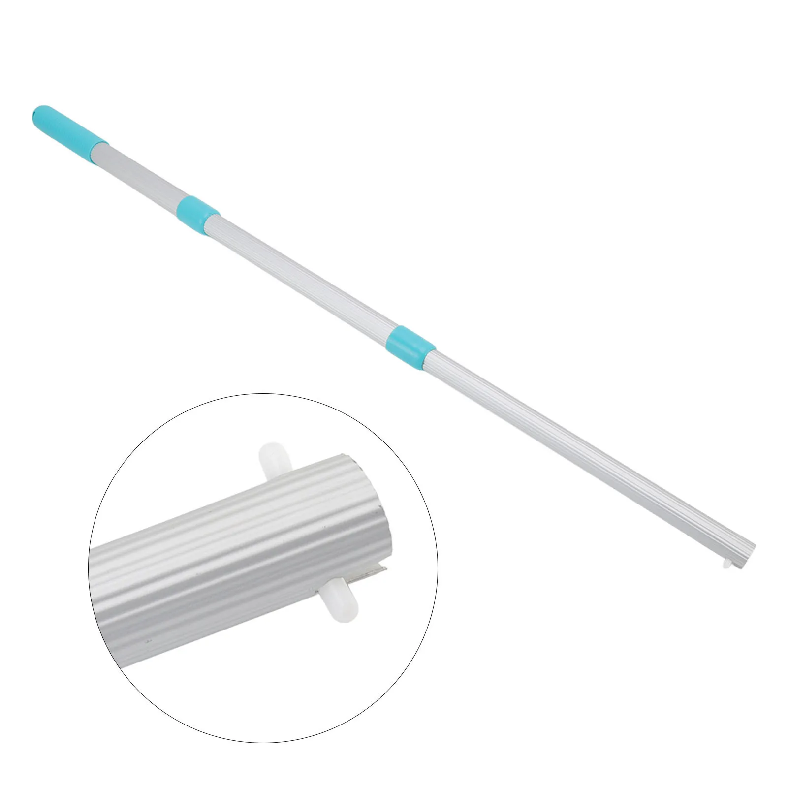 Swimming Pool Telescopic Pole 3 Sections Aluminum ABS Pool Cleaning Net Handle For Cleaning Accessory
