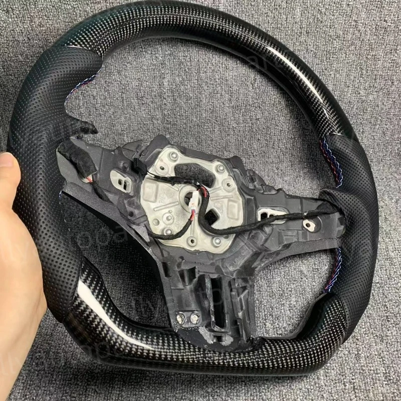 Beheiztes Carbonfaser-Sportlenkrad für BMW G01 G02 G30 G87 G80 G82 G81 F90 G06 G20 G22 X3m X5m Zubehör – Detail 2