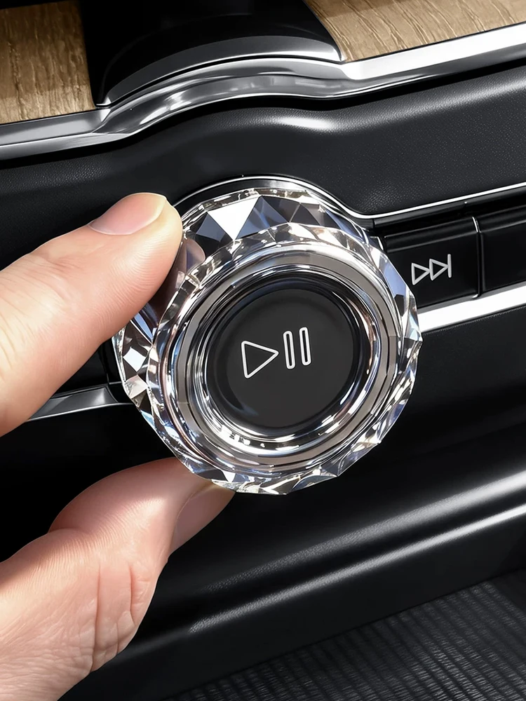 Für Volvo S90 S60 XC90 XC60 V90 V60 XC40 C40 EX40 EC40 Kristall-Lautstärkeregler Dekorative Knopfabdeckung – Detail 3