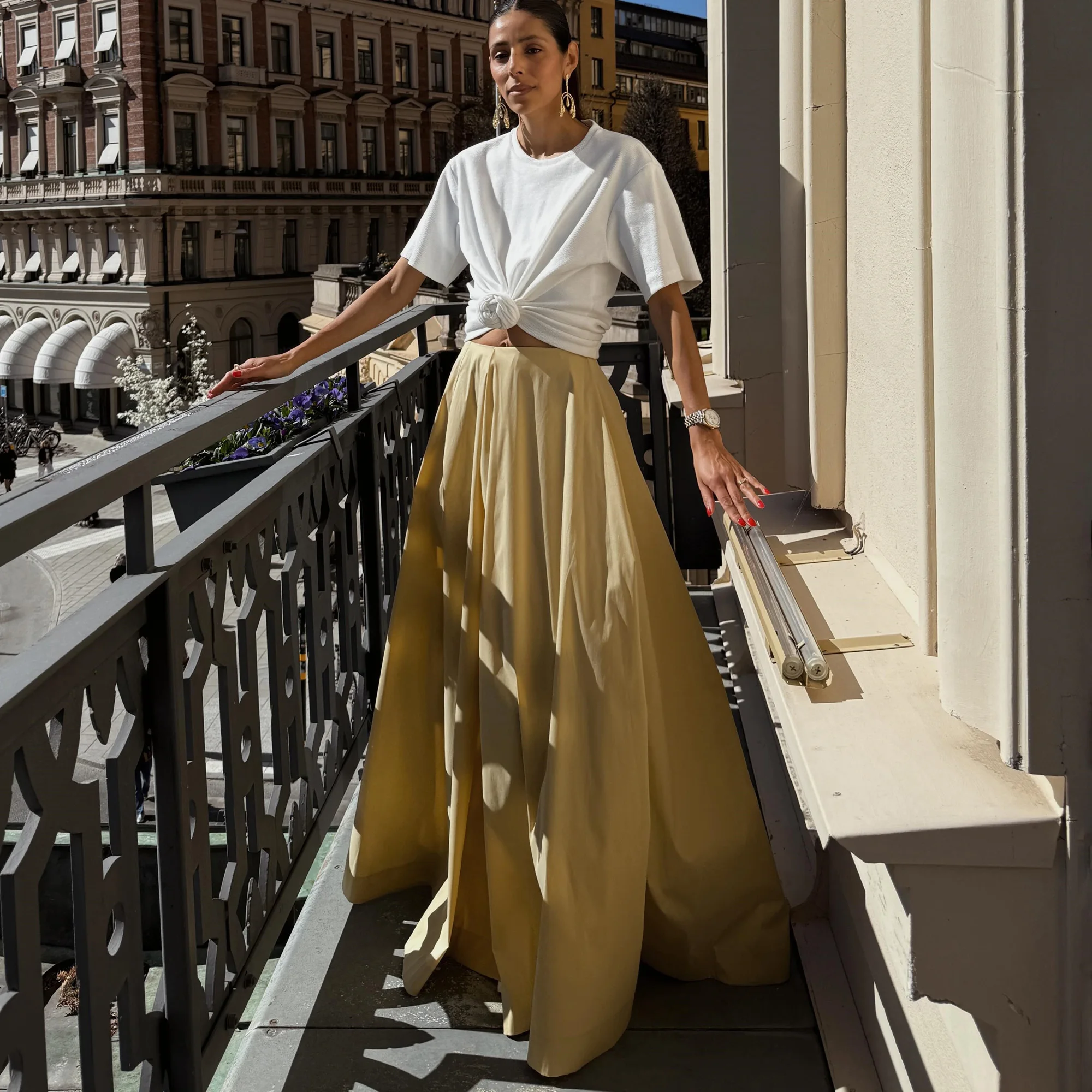 

Pretty Gold Taffeta Women's Skirts Custom A Line Long Evening Skirt юбка женская ropa para mujer Prom Party Skirt Any Color Size